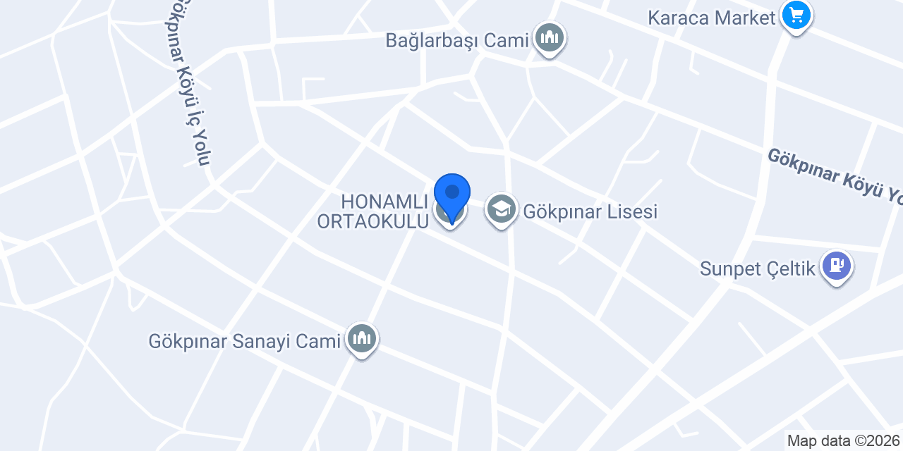 HONAMLI ORTAOKULU konumu