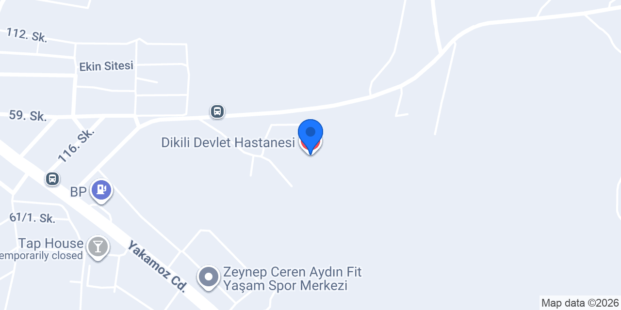 Dikili Devlet Hastanesi konumu