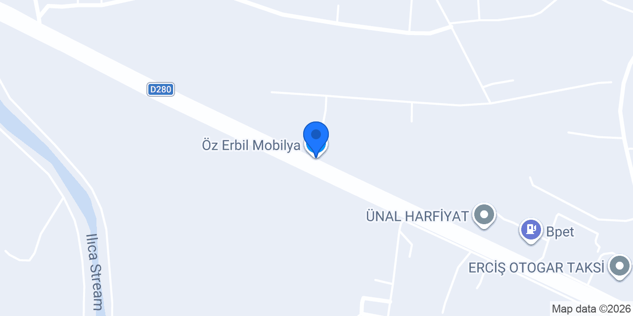 Öz Erbil Mobilya konumu