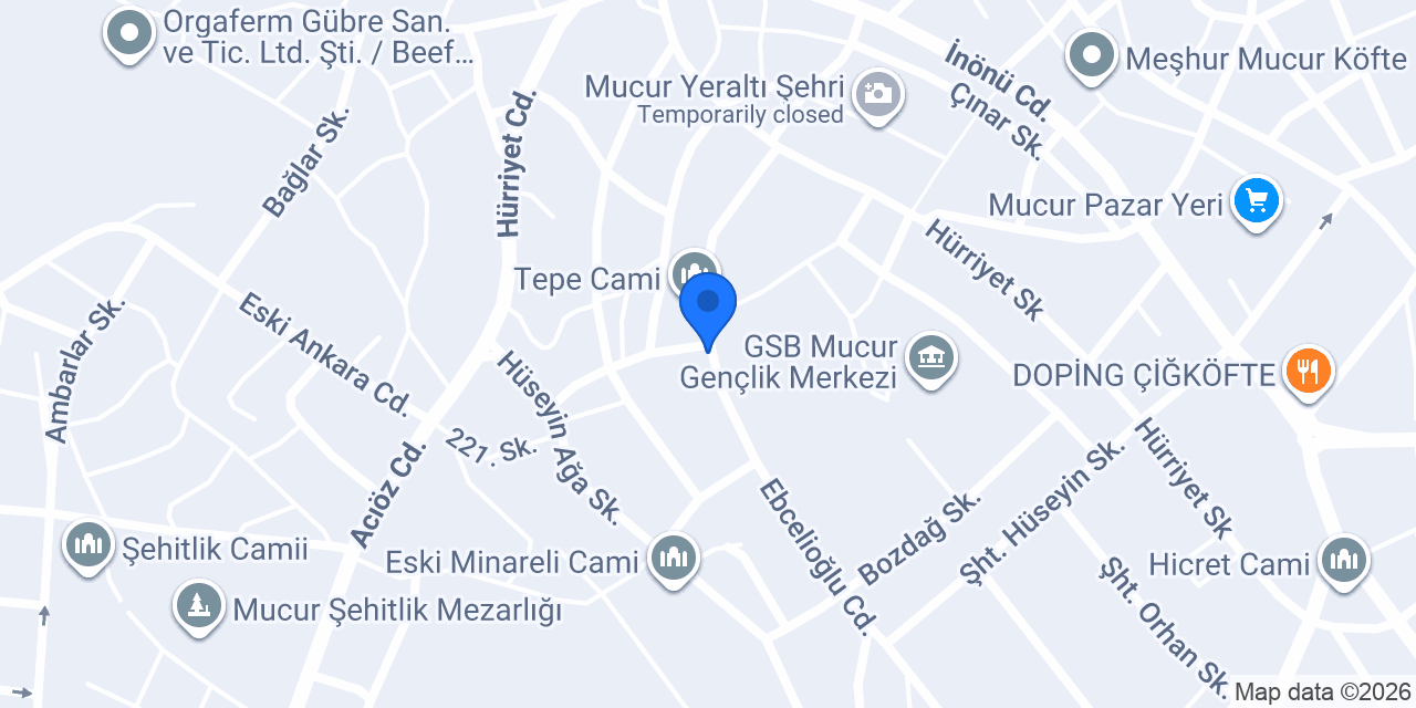 Mucur İlçe Emniyet Müdürlüğü konumu