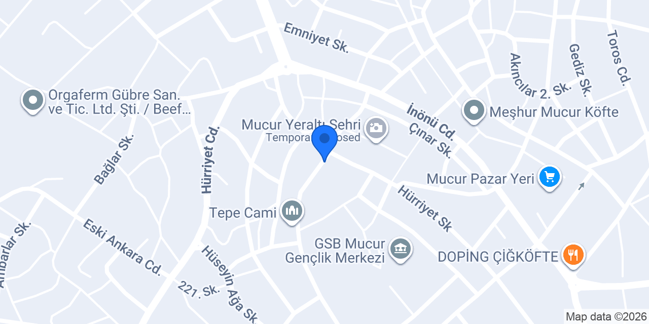 Mucur İlçe Halk Kütüphanesi konumu