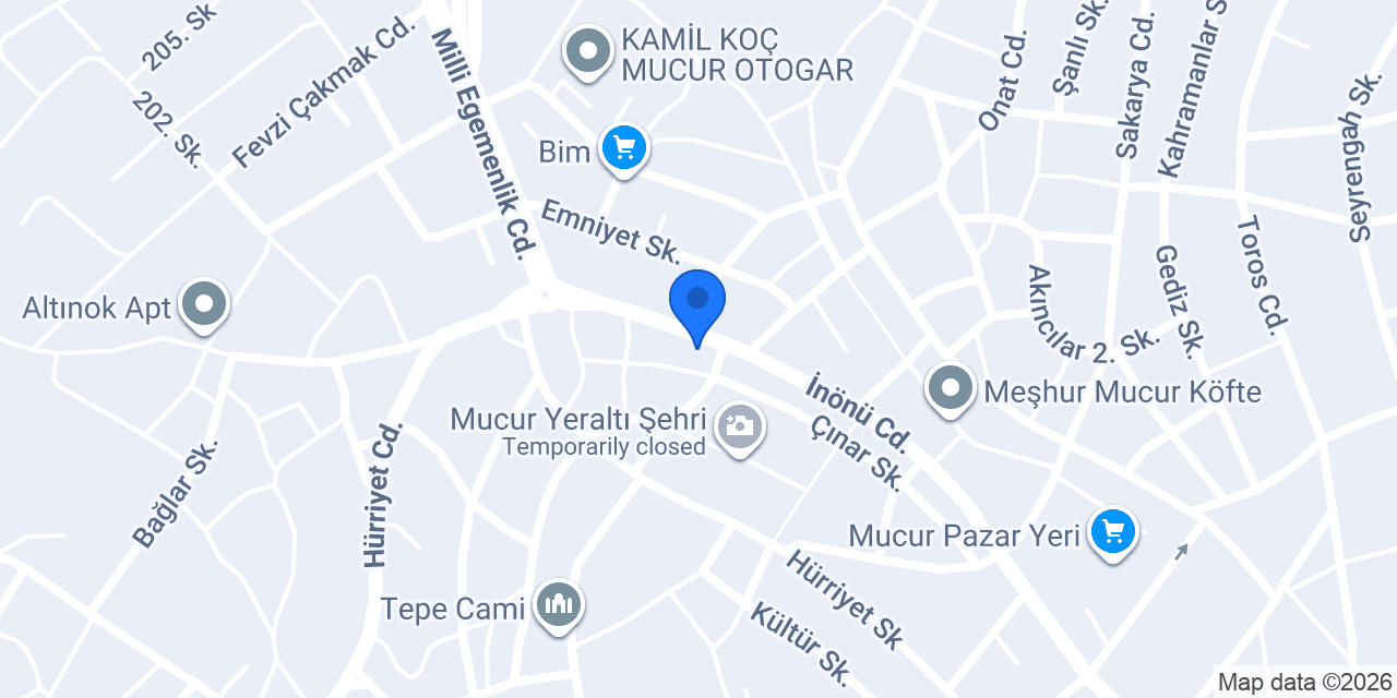 MUCUR SERVET PİDE VE LAHMACUN SALONU konumu