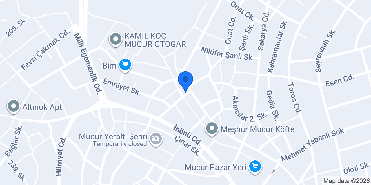 Mucur Taksi konumu
