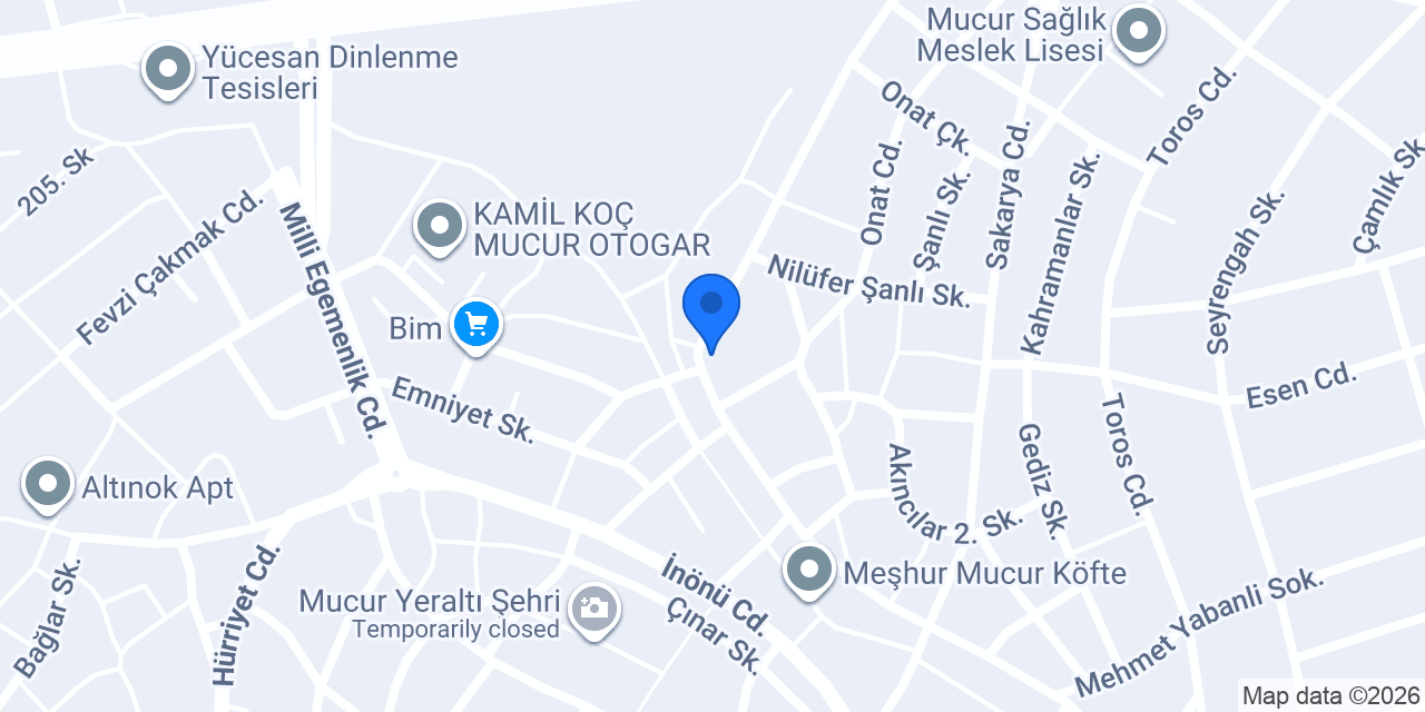 Halkbank Mucur Şubesi konumu