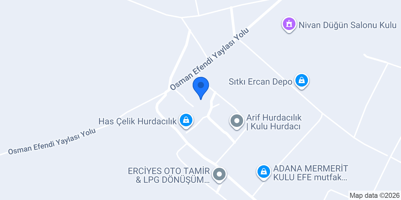 Marf Hazır Beton Kulu konumu