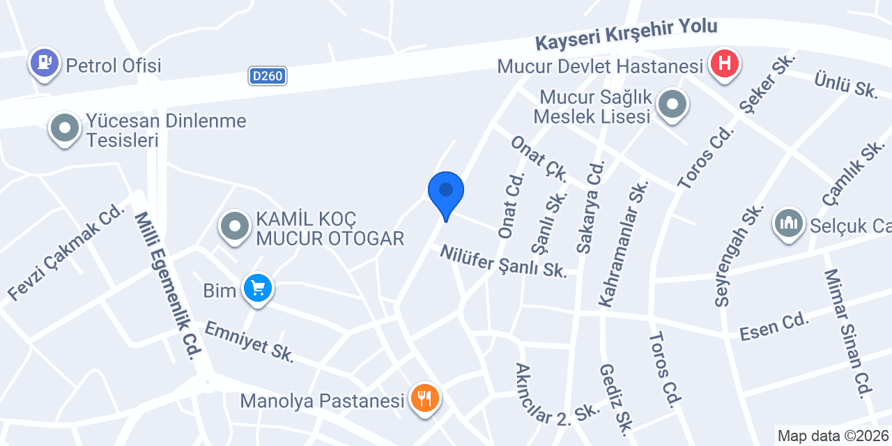 Mucur Sabancı Öğretmenevi konumu