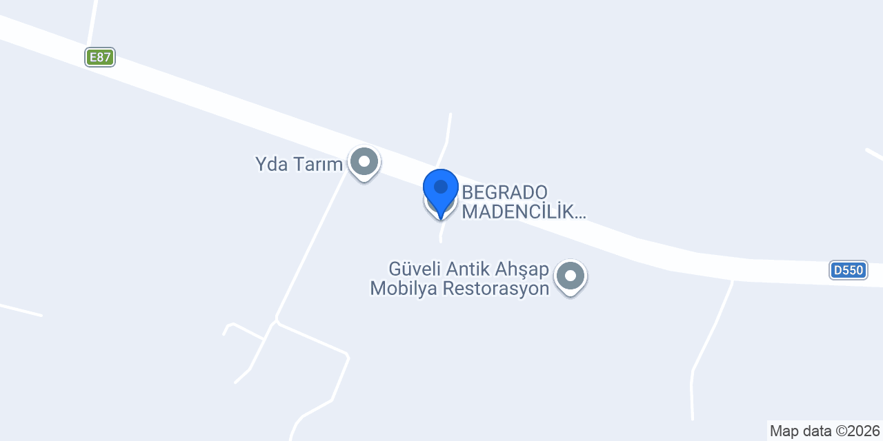 BEGRADO MADENCİLİK GRANİT A.Ş. konumu