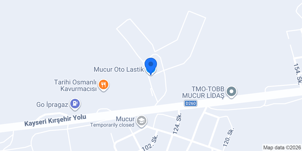 Mucur Oto Lastik konumu