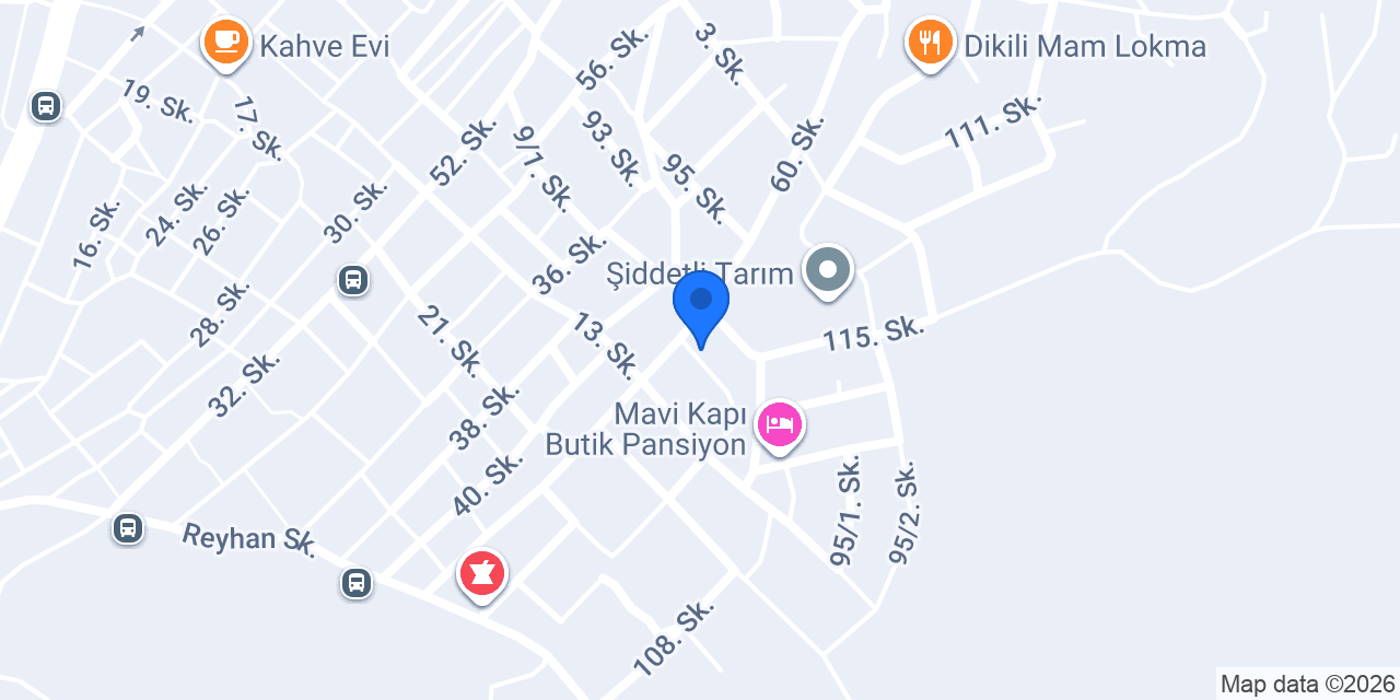 Dikili Deniz Yapı Panjur Cam Balkon Pvc Kapı Pencere Sineklik Duşakabin Akordiyon Sineklik konumu