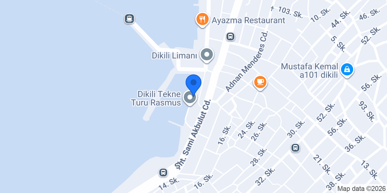 Dikili Tekne Turu Ayışığı Tur konumu