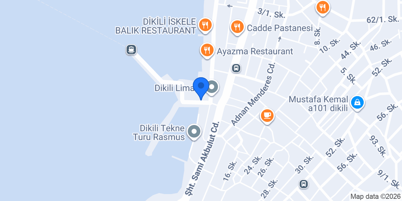 Dikili Tekne Turu Yakamozz Tur konumu