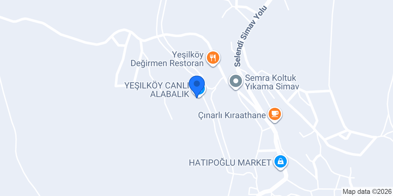 YEŞILKÖY CANLI ALABALIK konumu