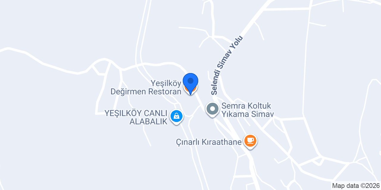 Yeşilköy Değirmen Restoran konumu