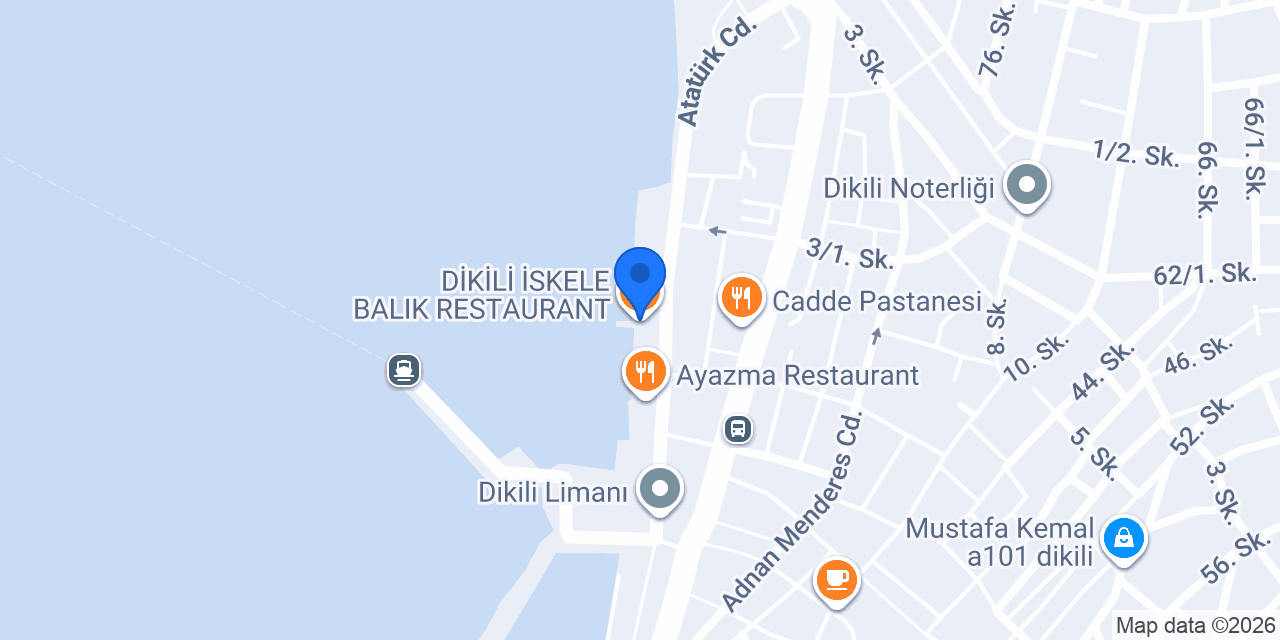 DİKİLİ İSKELE BALIK RESTAURANT konumu