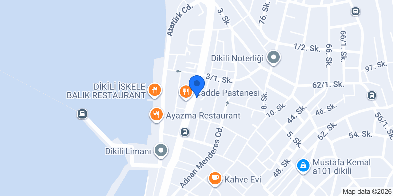 Kadıoğlu Rent A Car İzmir Dikili konumu