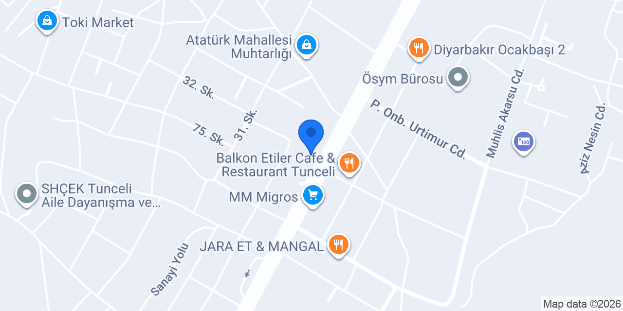 Munzur Ortaokulu konumu