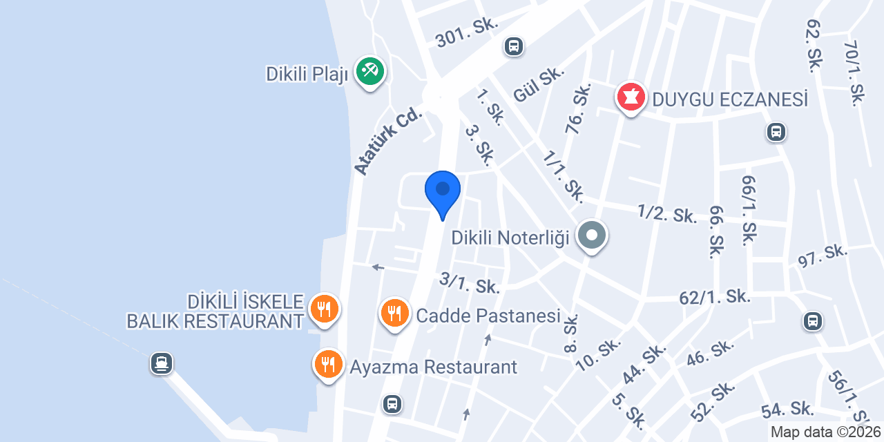 Helvacı Ali Dikili Şubesi konumu