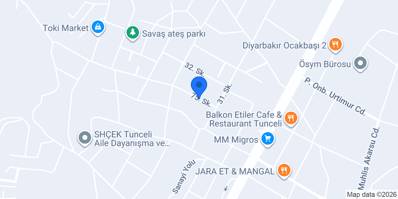 Tunceli Çözüm Etüt Eğitim Merkezi konumu