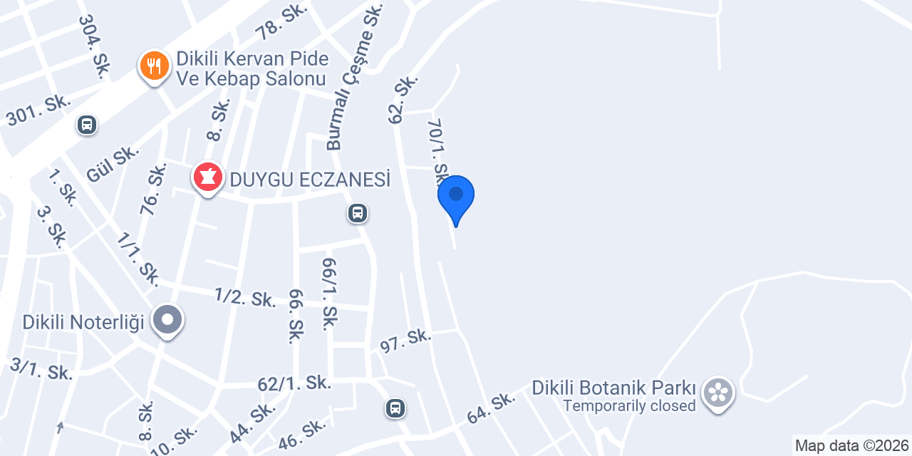 Özel Dikili Ferah Ortaokul Öğrenci Yurdu konumu