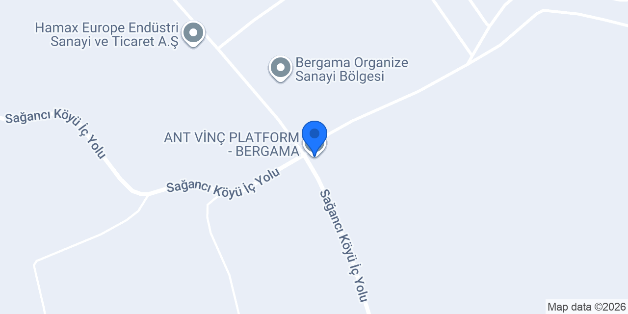 ANT VİNÇ PLATFORM - BERGAMA konumu
