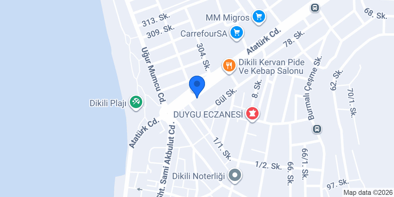 Dikili İstikbal Mobilya konumu