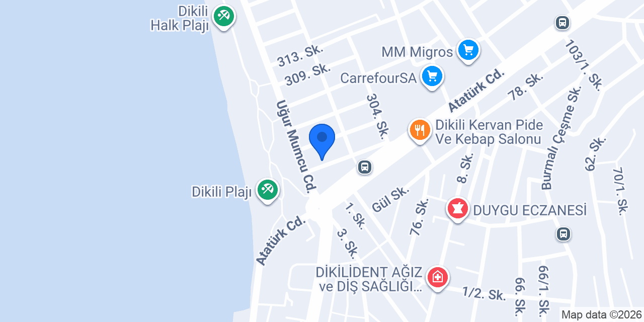 Lila Otel Dikili konumu