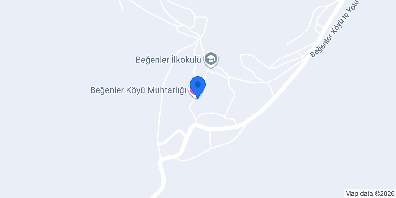 Beğenler Köyü Muhtarlığı konumu