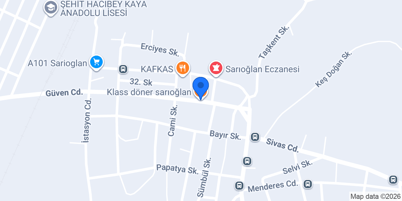 Klass döner sarıoğlan konumu