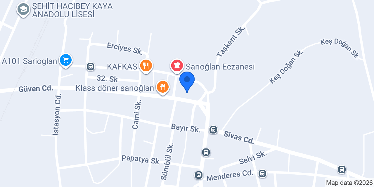 Sarıoğlan İlçe Nüfus Müdürlüğü konumu