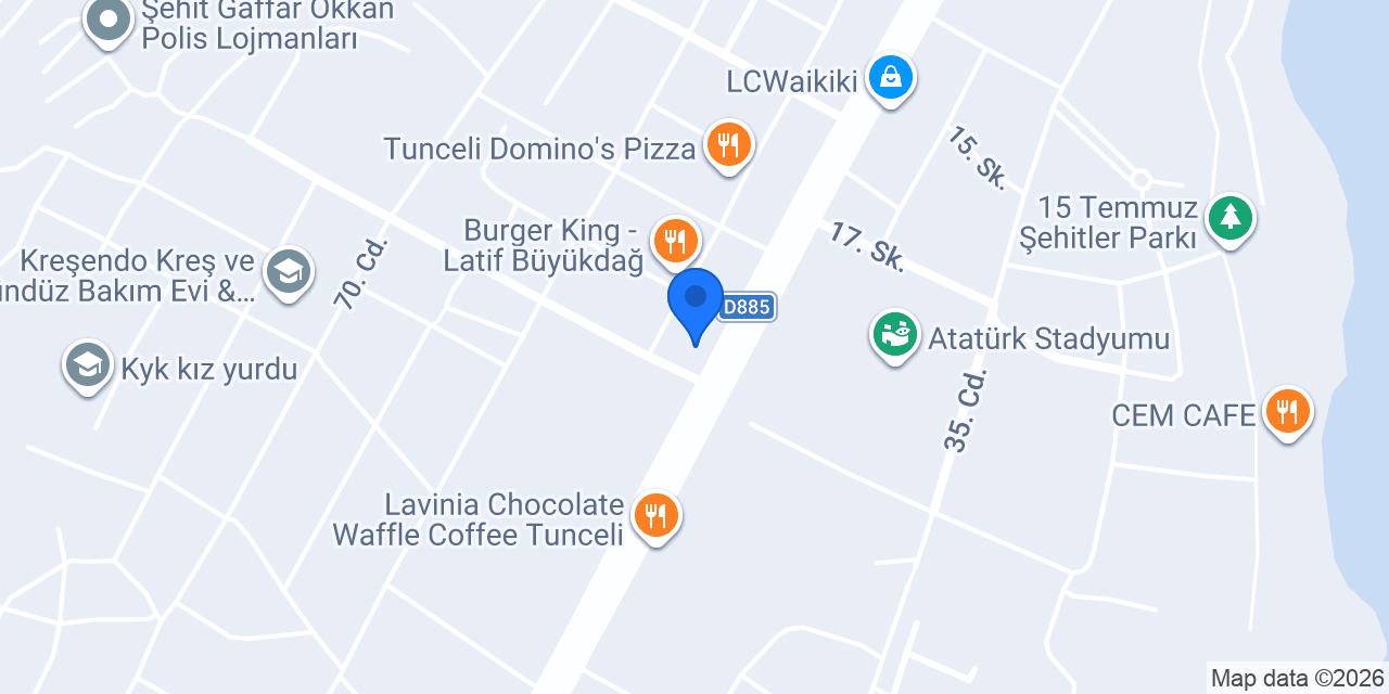 Helvacı Ali Tunceli konumu