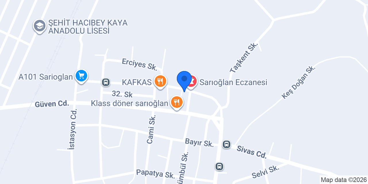 SARIOĞLAN TAKSİ konumu
