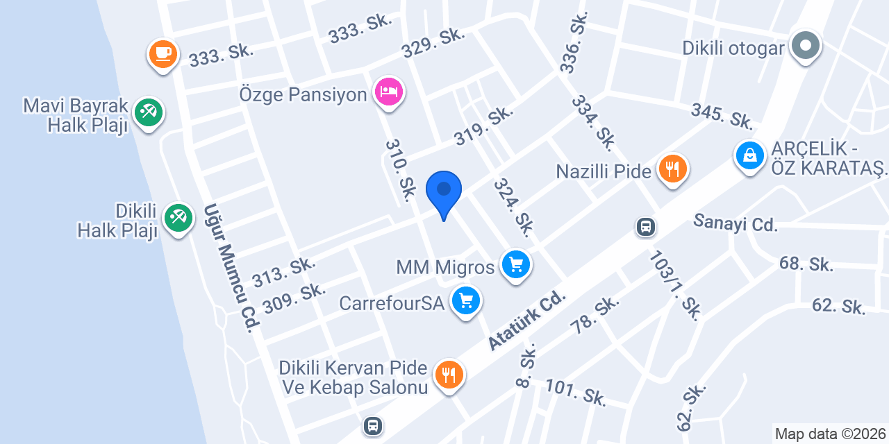 Dikili Adliyesi konumu