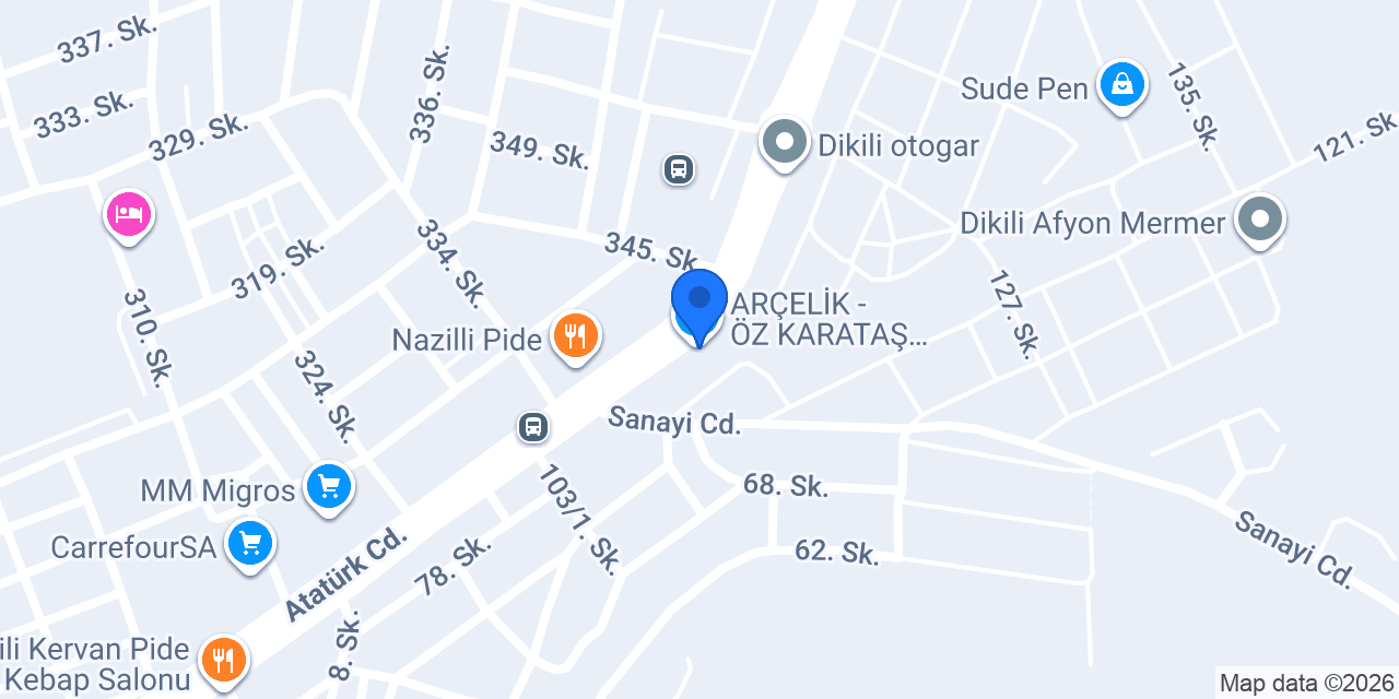 ARÇELİK - ÖZ KARATAŞ DAYANIKLI TİCARET konumu