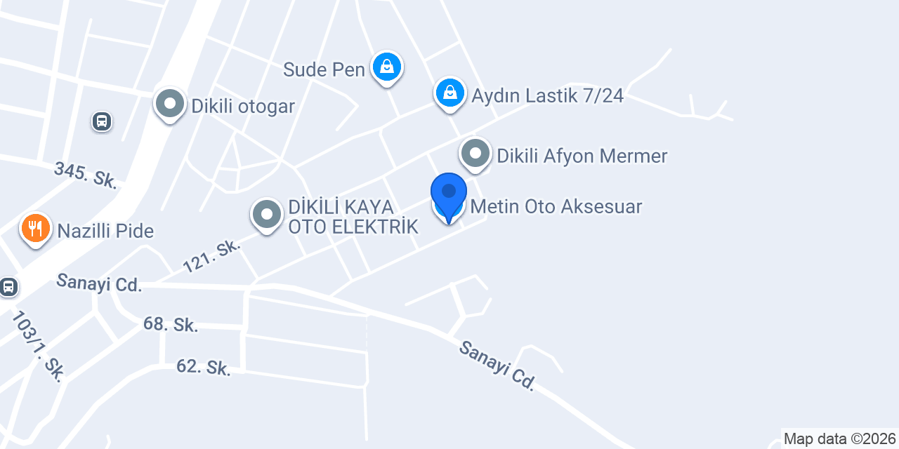 Metin Oto Aksesuar konumu