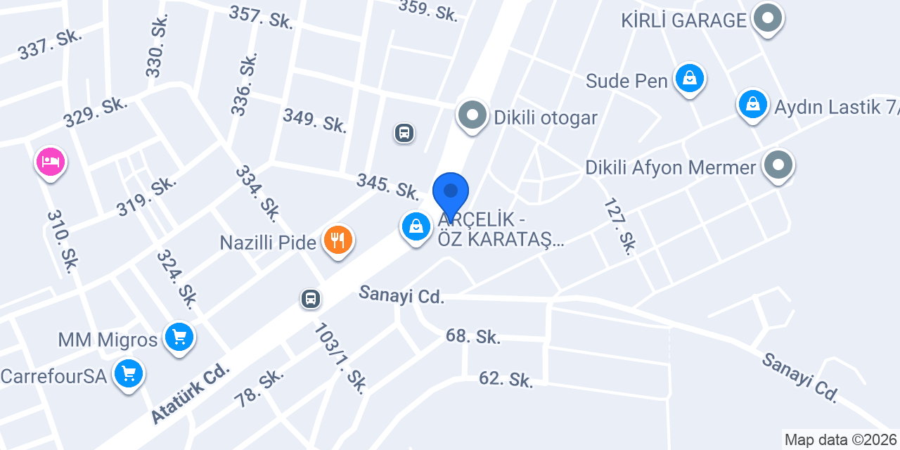 Yurtiçi Kargo Dikili konumu