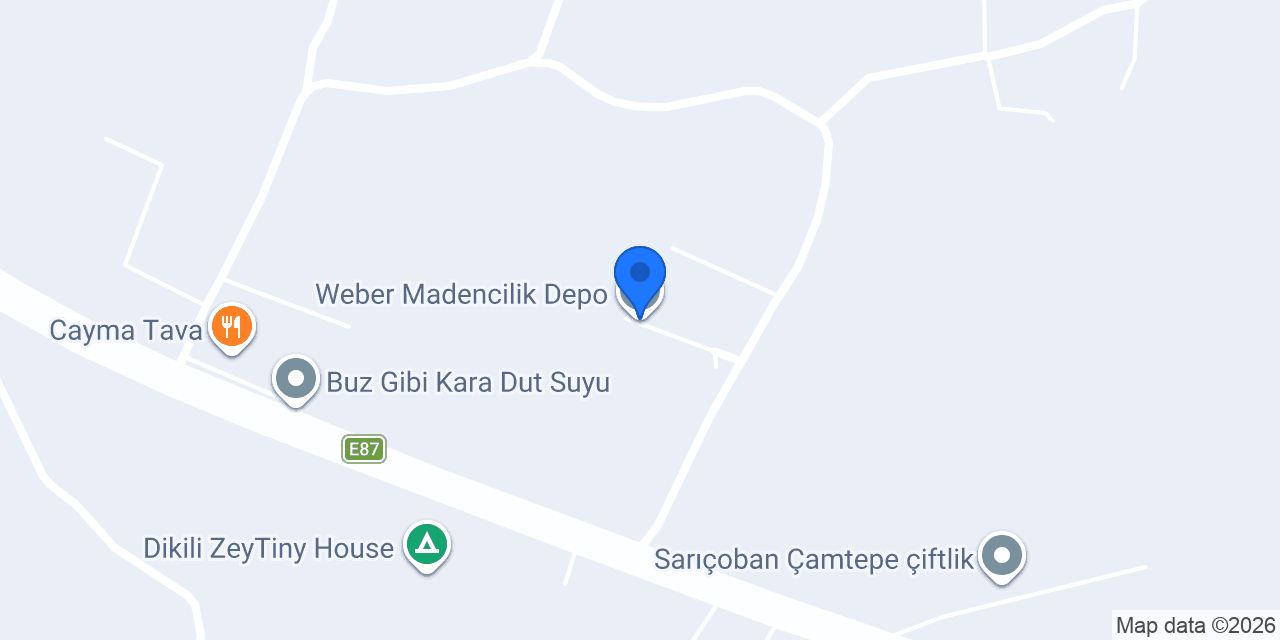 Weber Madencilik Depo konumu