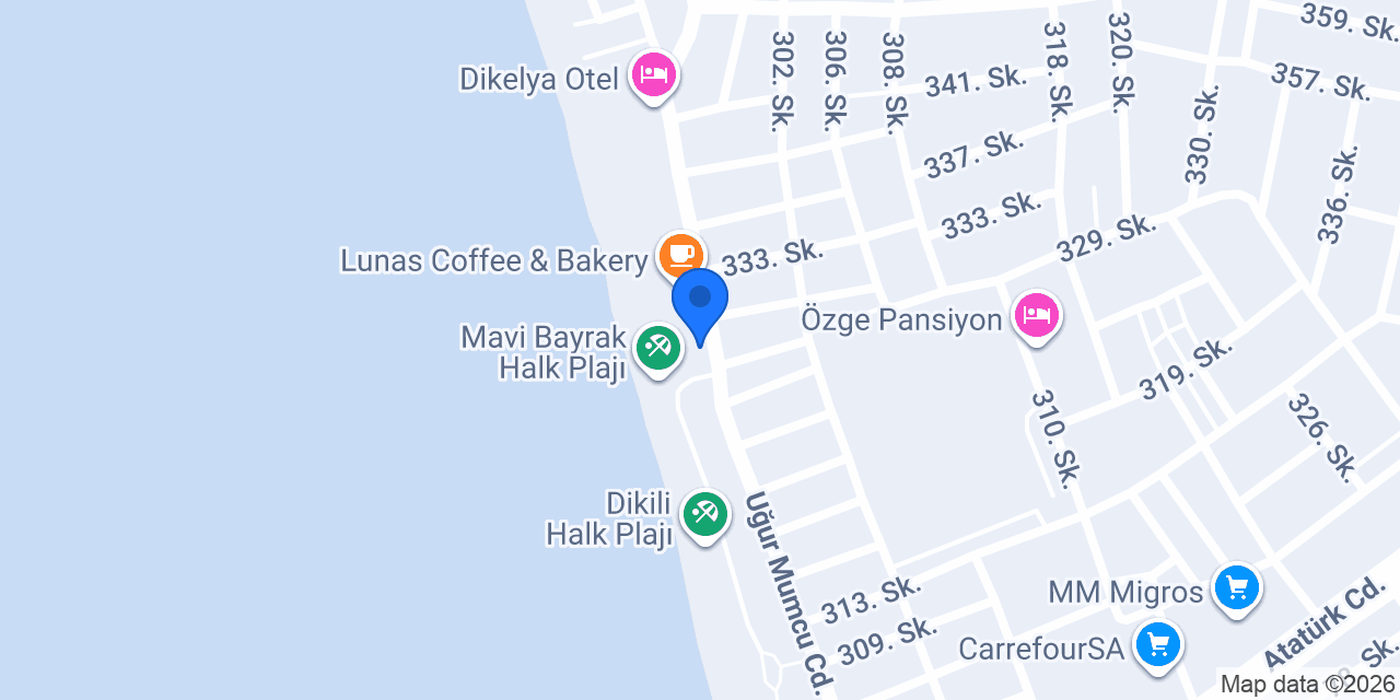 Dikili Deniz Restaurant konumu