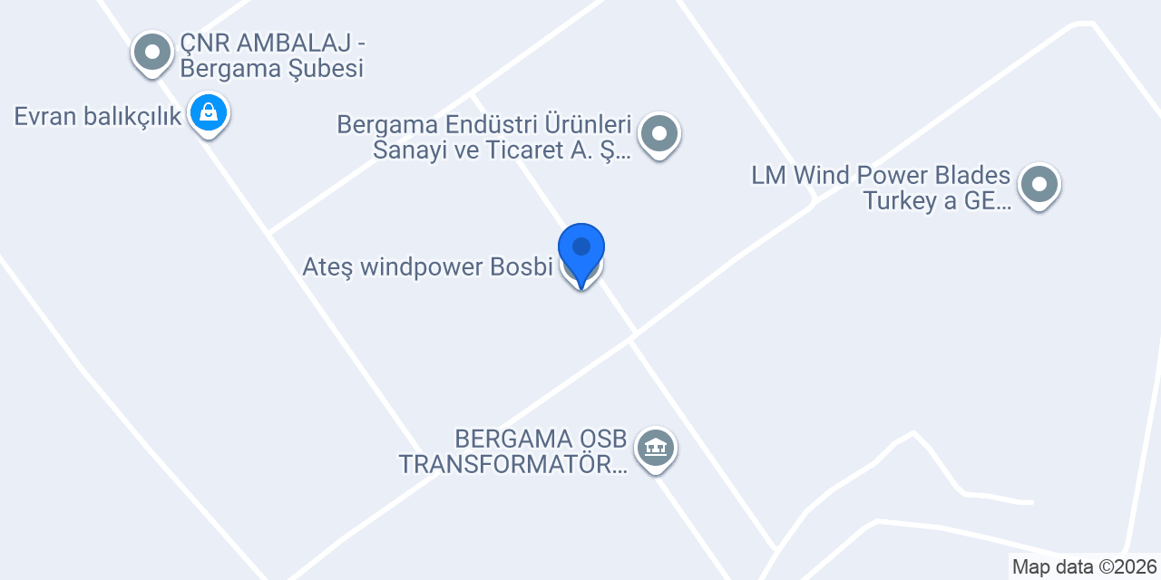 Ateş windpower Bosbi konumu