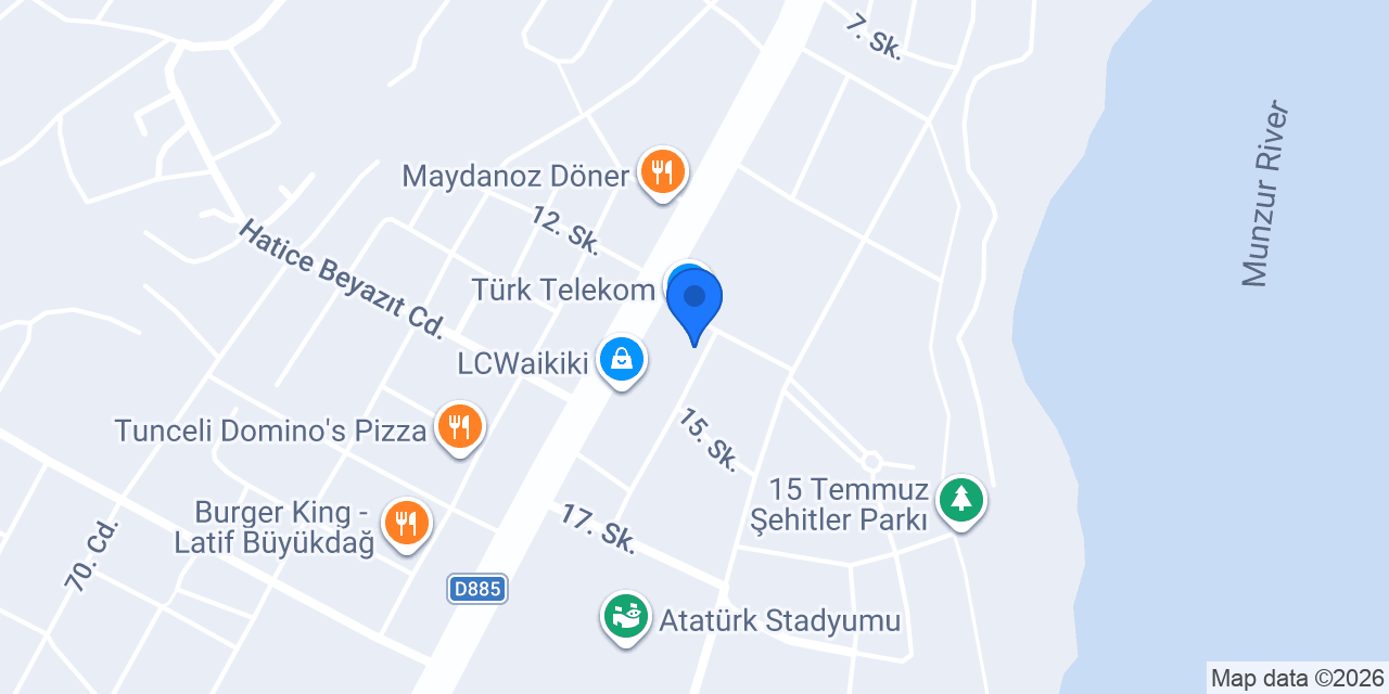 HELİOS ÇİÇEKCİLİK VE ÇİKOLATA TUNCELİ konumu