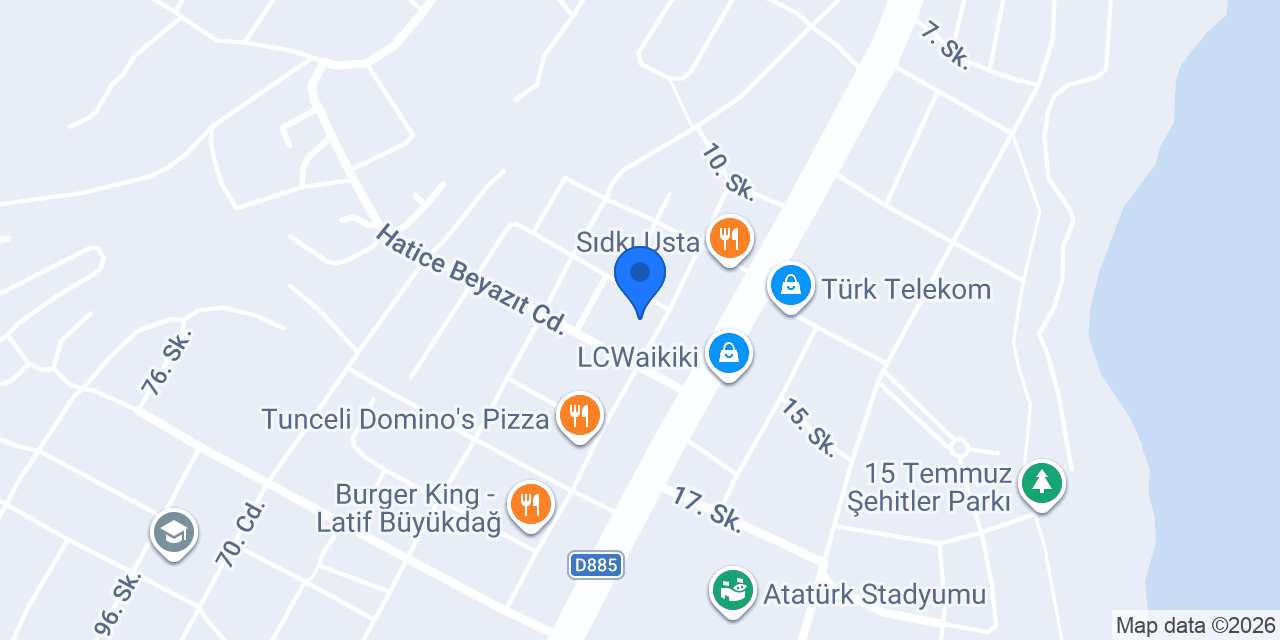 Cadıköy Tunceli konumu