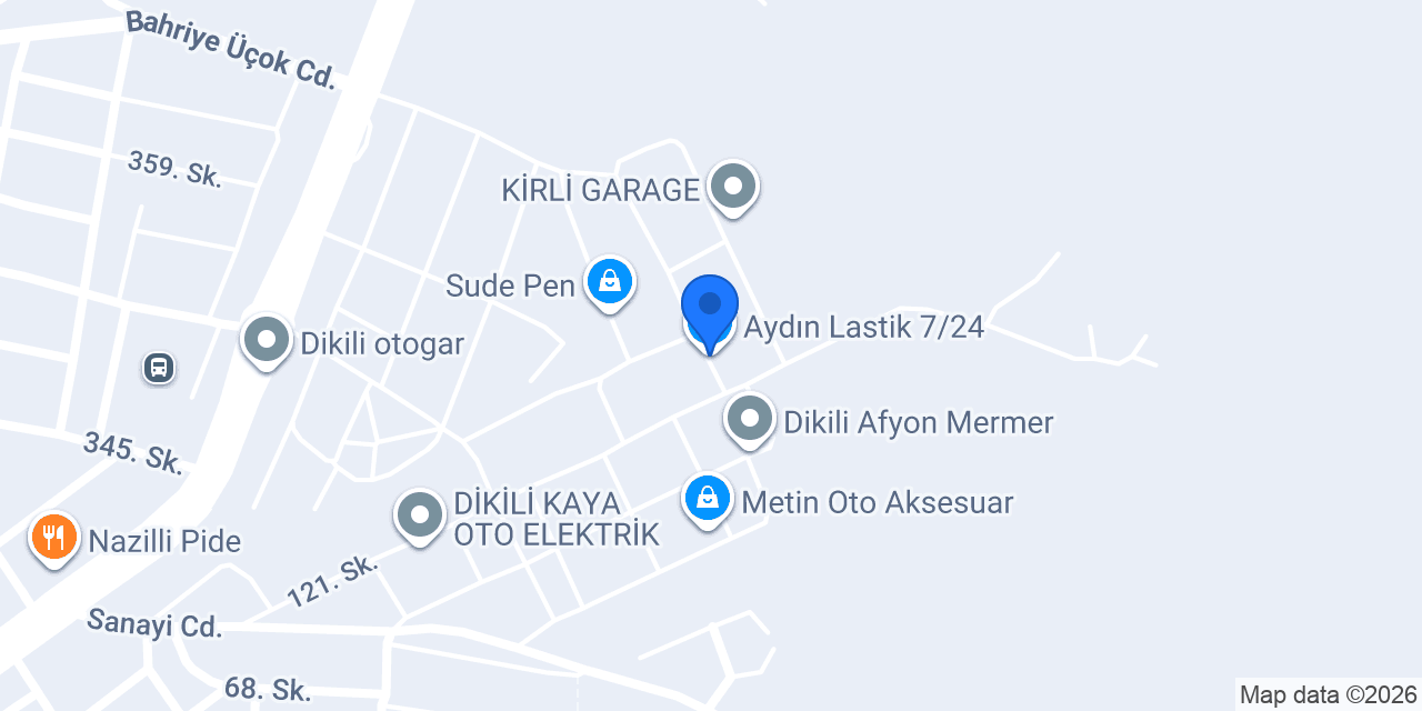 Aydın Lastik 7/24 konumu