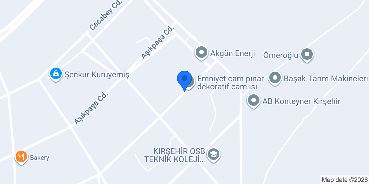 Özpınar Dekoratif Cam konumu