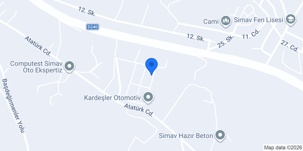 Simav Yemek Sanayi - Merkez konumu