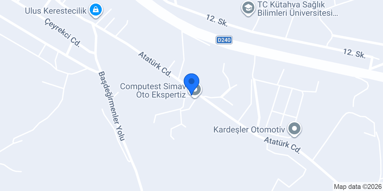 Simav Oto Servis konumu