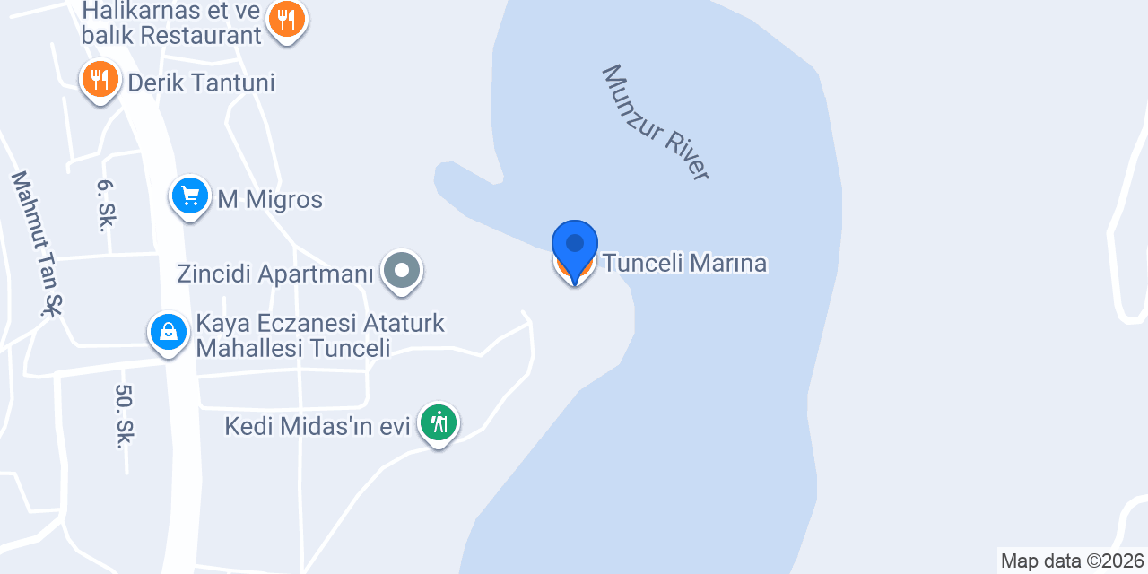 Tunceli Marına konumu