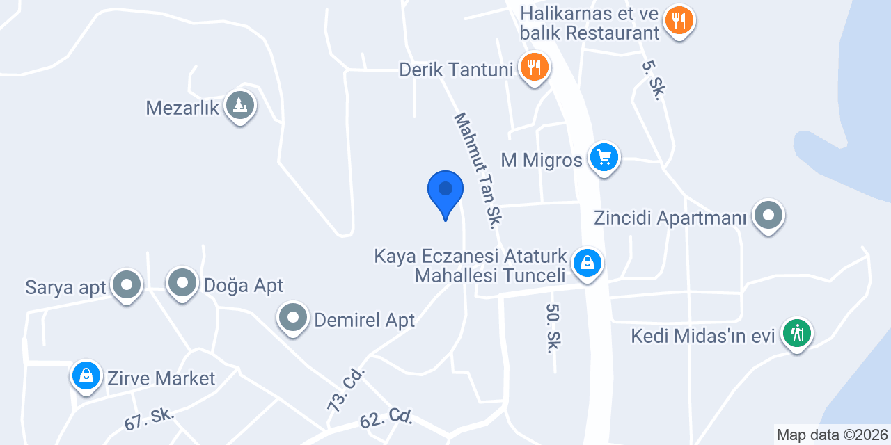 Dersim Anadolu Lisesi konumu