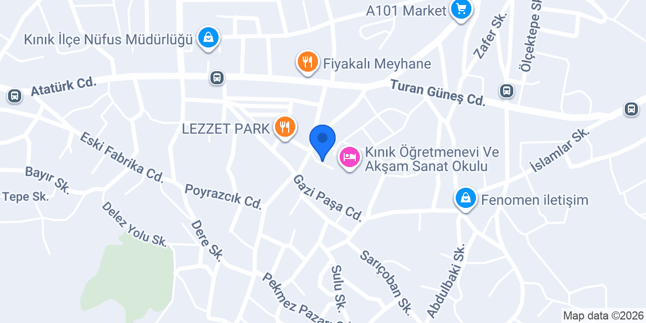 Kınık Çiçekçilik konumu