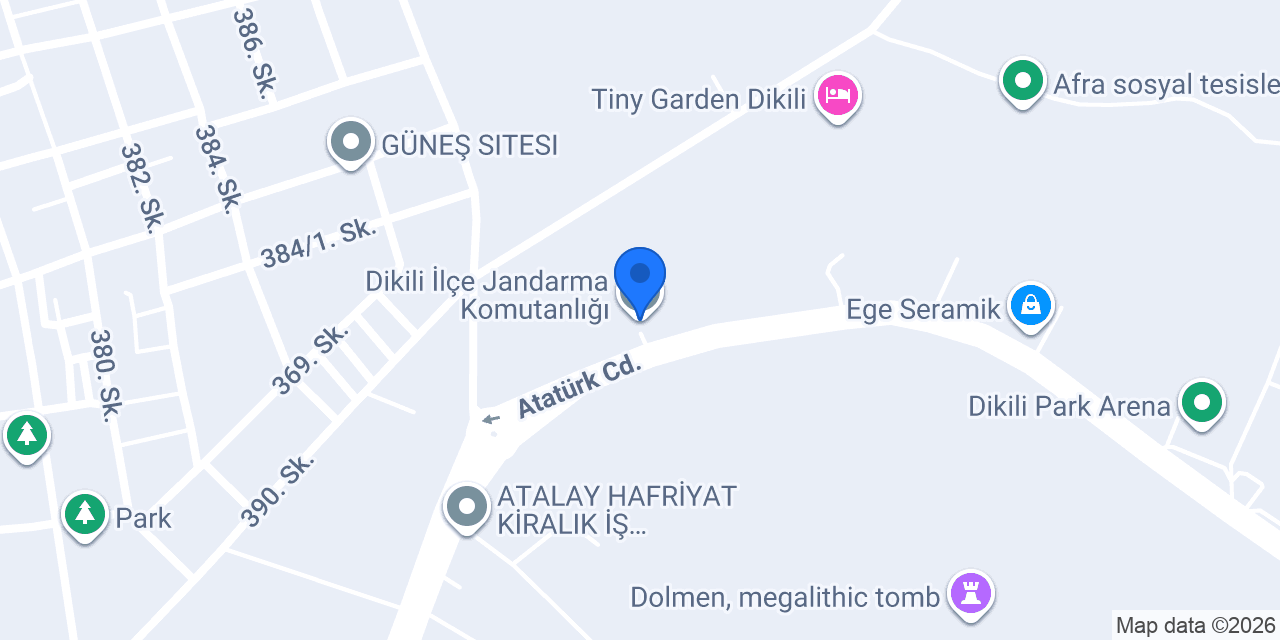 Dikili İlçe Jandarma Komutanlığı konumu