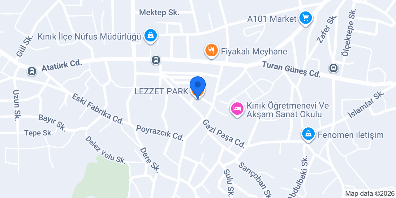 LEZZET PARK konumu