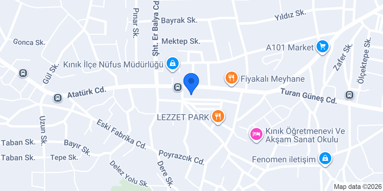 Kınık Belediyesi konumu